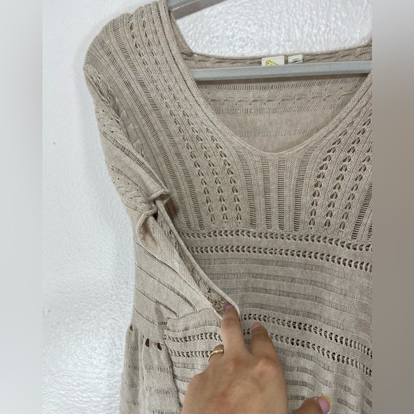 Anthropologie Yellow Bird Carolina Poncho Top Linen Blend Boho Small Flowy - Picture 4 of 12